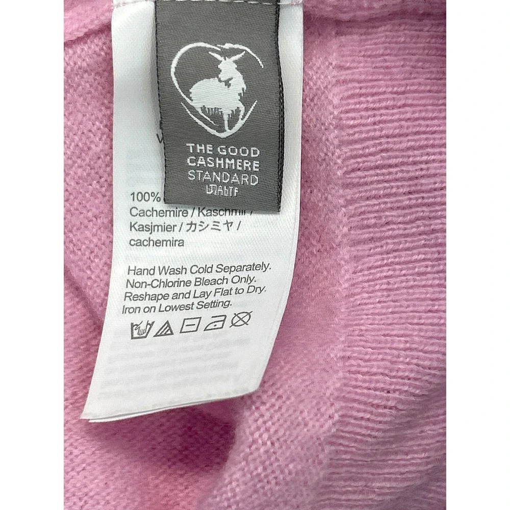 J. Crew Cashmere Sweater M Pink Long Sleeve Crewneck Ribbed Trim‎ Soft Knit